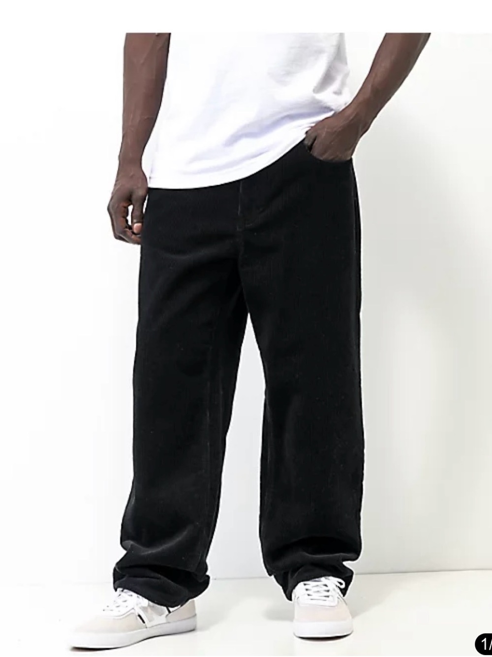 Empyre Corduroy Black Loose Fit Skate Pants